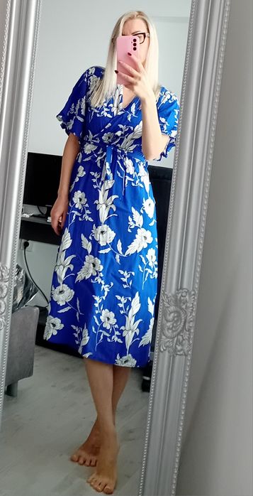 Синя лятна рокля размер М