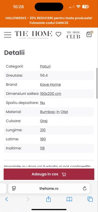Pat +saltea dormitor Kave Home