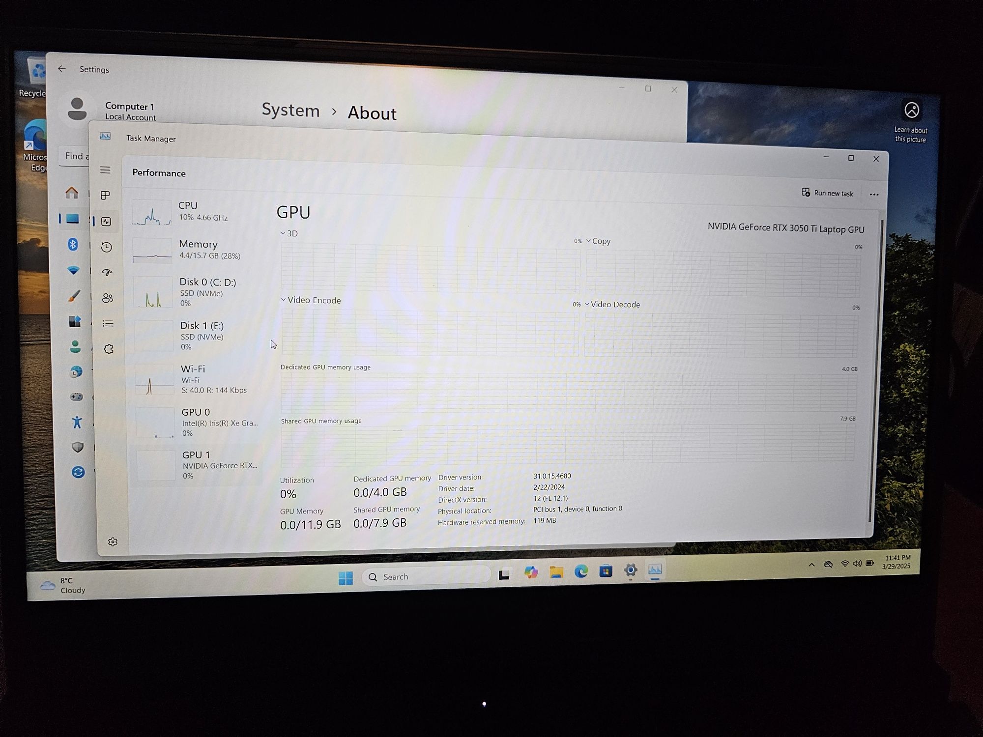 Asus TUF Dash 15 I7 11370H RTX 3050TI