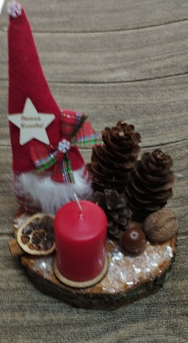 Коледни свещници ръчно изработени