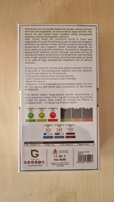 Tester pesticide și radiatii