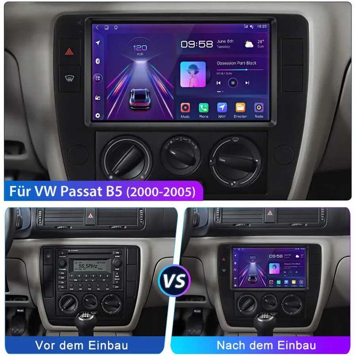 Мултимедия Двоен дин за VW Passat B5 навигация с Android Volkswagen Б5