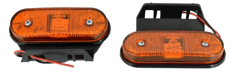 Lampa laterala 4 LED 12V rotunjit cu suport