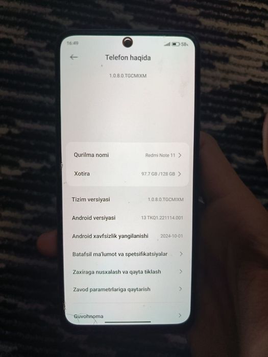 Redmi note 11 128