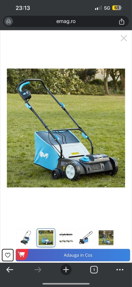 Vand masina de scarificat Mac Allister, 37 cm, 1400 W