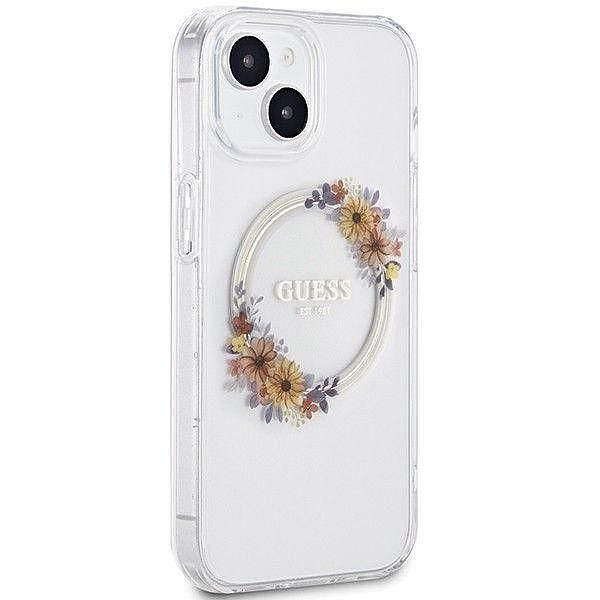 Оригинален кейс guess guhmp15shfwfct за iphone 15 magsafe прозрачен