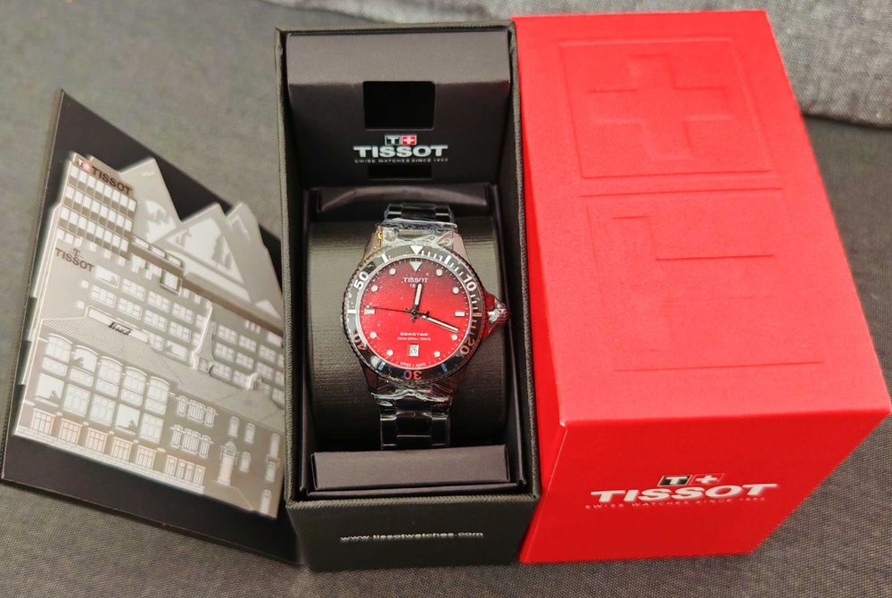 TISSOT SEASTAR 1000 QUARTZ 40mm чисто нов часовник кутия 100% оригинал