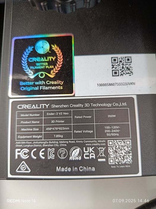 3d принтер Ender-3 v2 neo