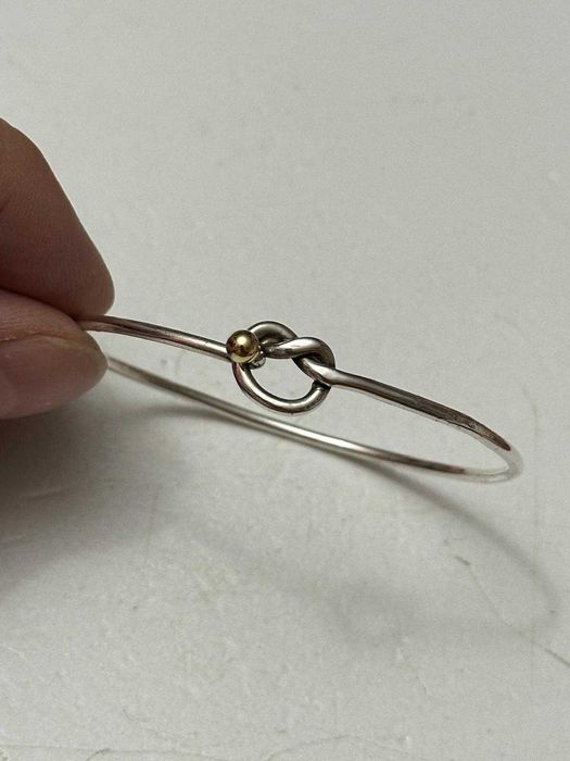 BRATATA ARGINT 925 + AUR 18K - TIFFANY - Hook&Eye Love Knot -Originala