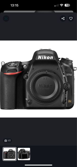 Nikon D750 Aparat DSLR  Full Frame +Obiectiv Nikon 50 mm f 1.8