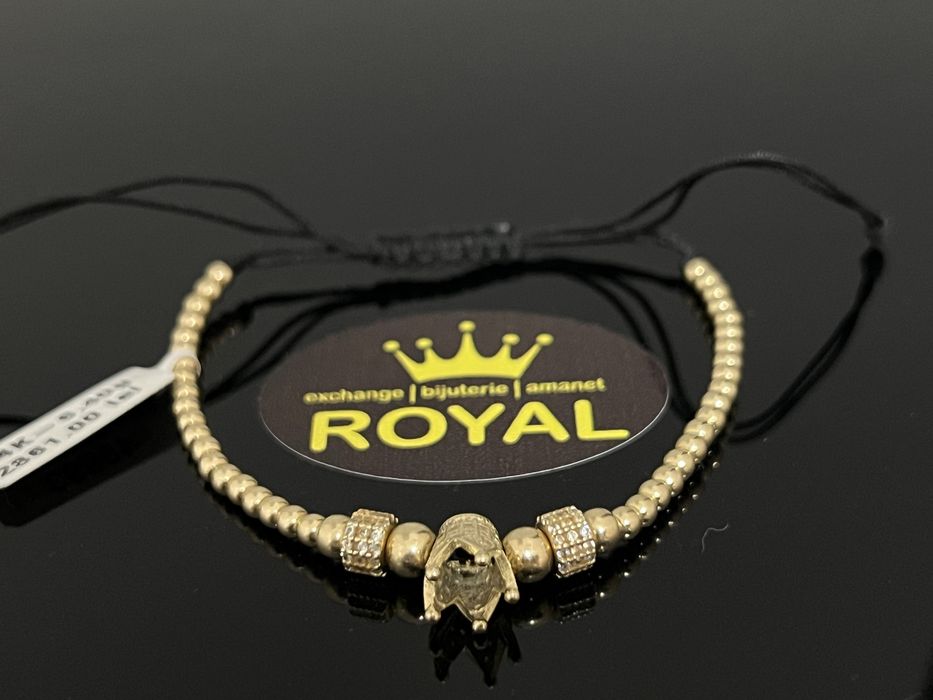 Bijuteria Royal CB : Bratara cu snur aur 14k 6,40gr