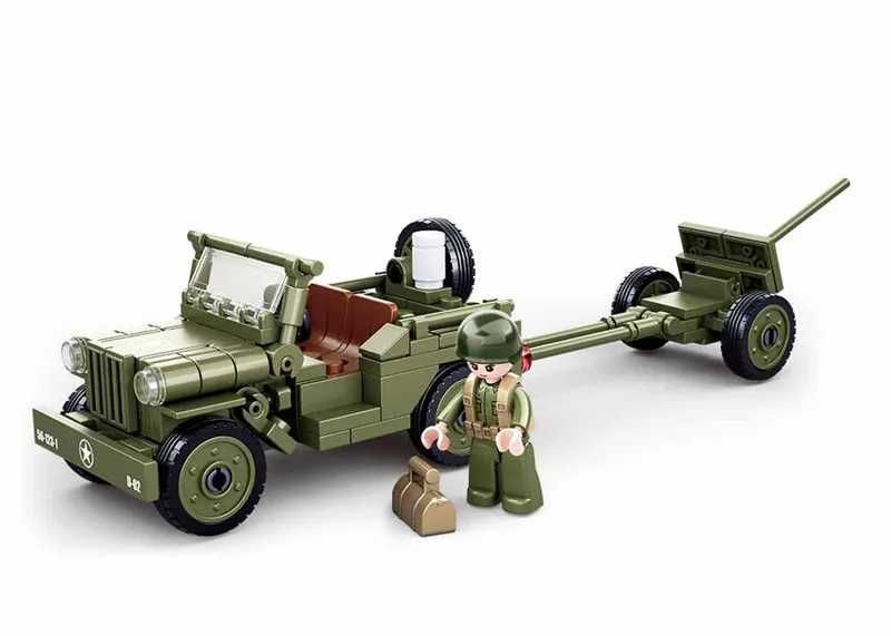 Joc constructii cu piese compatibil Lego Army car 143 piese 1 figurina
