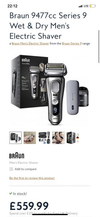 Самобръсначка, Braun, Series 9 9477cc,