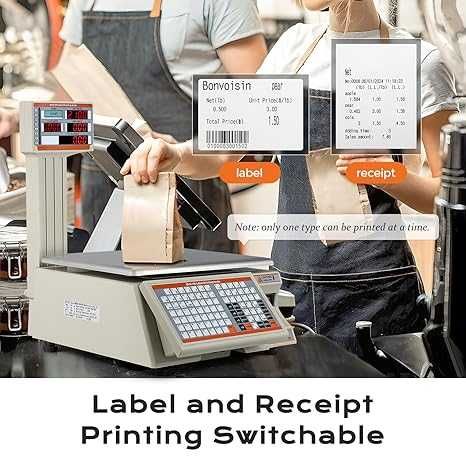 Cântar cu imprimare a etichetelor Bonvoisin capacitate 40 kg