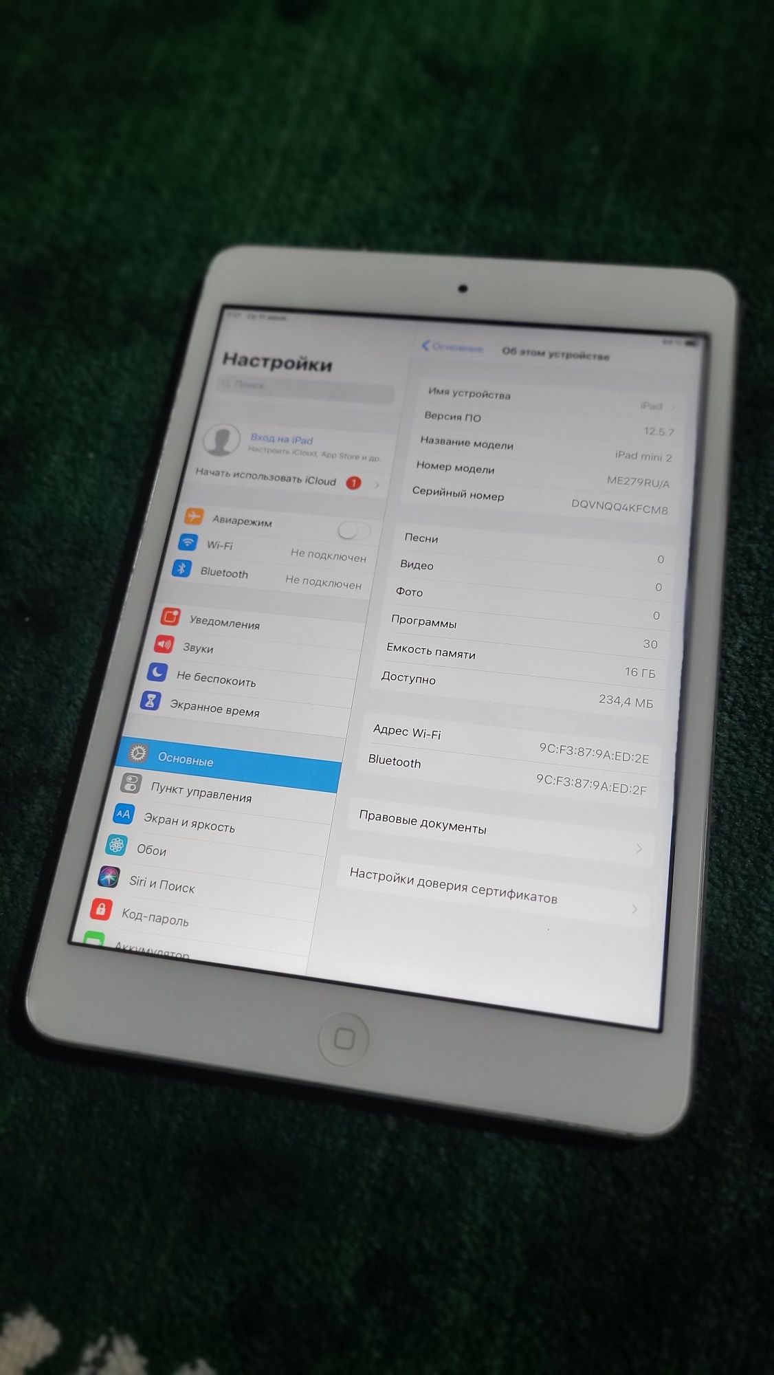 Ipad mini 2 generating