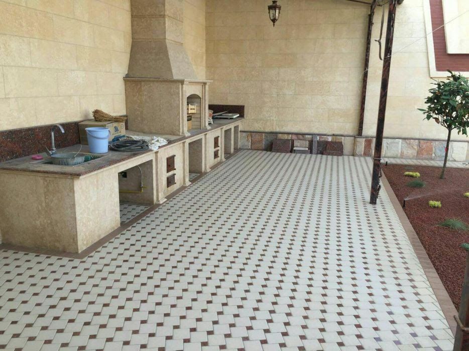 Летняя кухни в национальном стиле строительство и облицовка