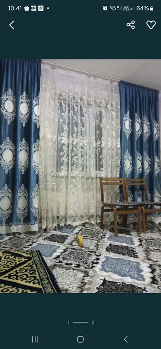 Квартира сотилади Тахиаташда 4-дом  3 этаж 2 хонали .подезд ортадаги..