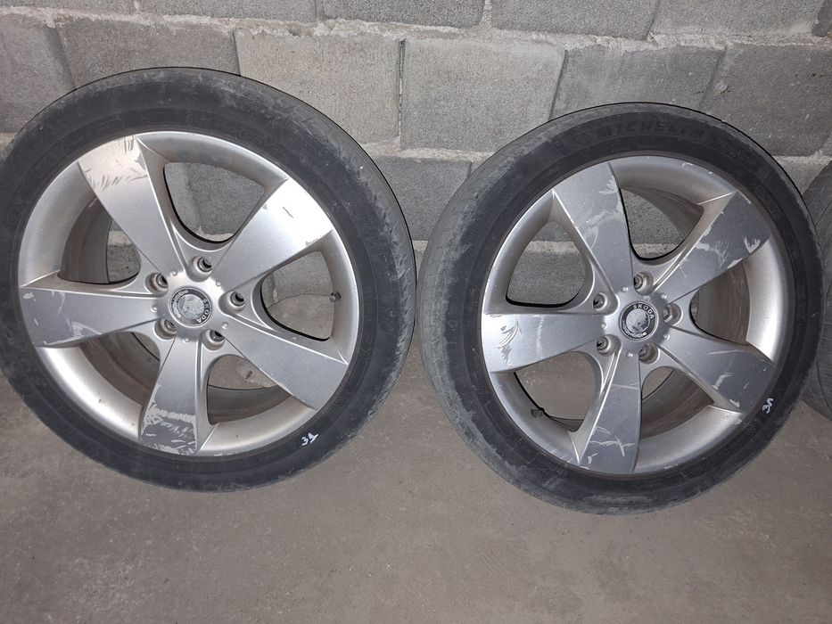 Лети джанти с гуми за шкода 5×112  17 цола