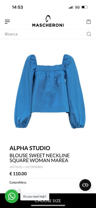 Стилен дамски сет/комплект ALPHA STUDIO син