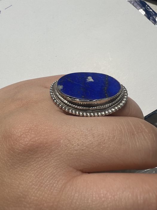 Inel din argint si lapis lazuli