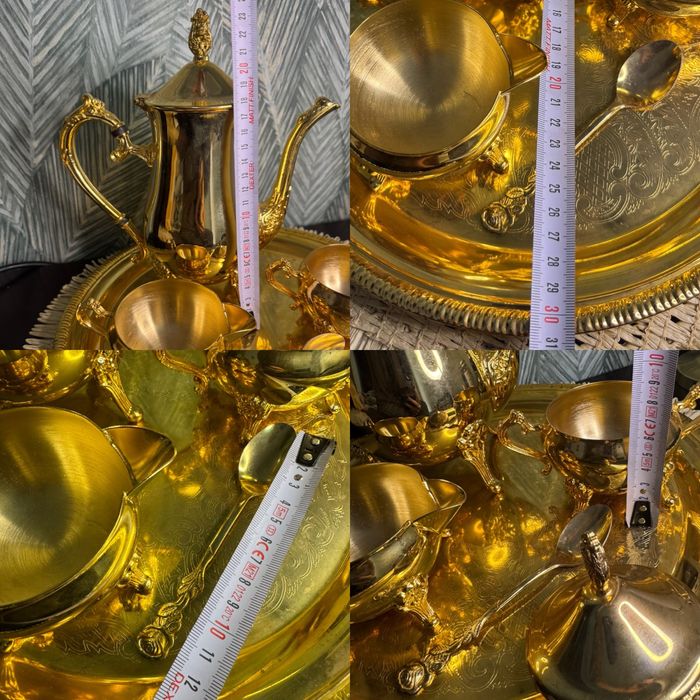 Set auriu oentru cafea/ceai  PRET FIX