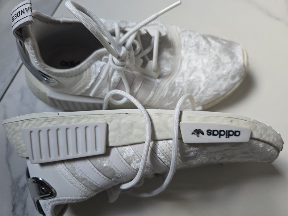 Adidas, 38, fete, catifea albi