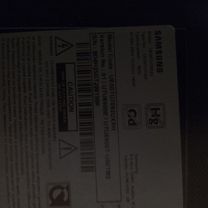 Televizor Samsung 50TU7092, 125 cm, Smart, 4K Ultra HD, LED, Clasa