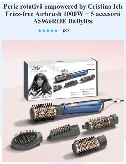 Perie Babyliss in stare foarte buna ,folosita de max cinci ori