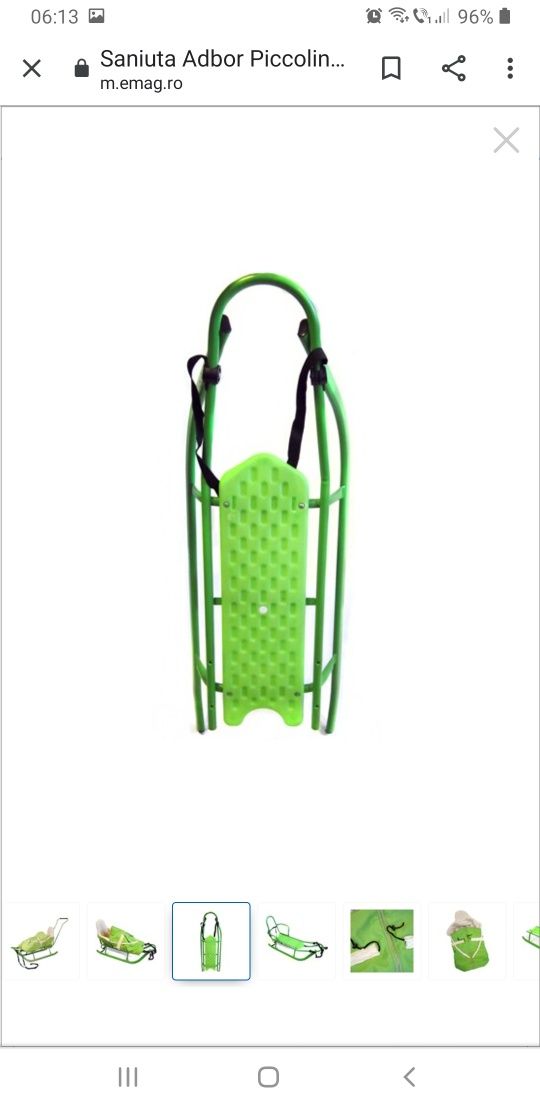 Sanie Abdor Piccolino cu sac verde