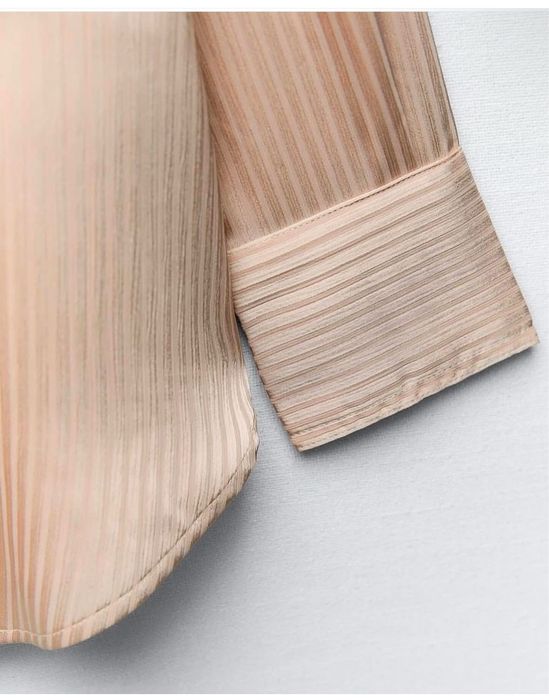 Camasa satinata nude Zara marime S M L XL nou