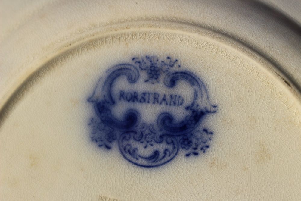 Farfurie portelan de colectie FLOW BLUE - DAVENPORT, cca 1850, sec 19