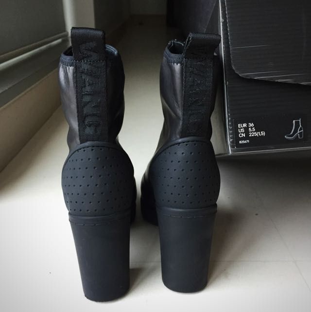 ghete, bocanci Alexander Wang H&M, piele, noi, 36-35 si 37-36