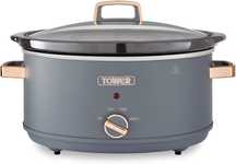 Oala electrica Slow cooker ower Cavaletto 6.5L, 3 Trepte, Gri