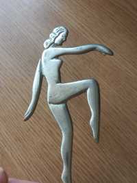 Gimnasta sau balerină din metal, decor, trofeu raritate