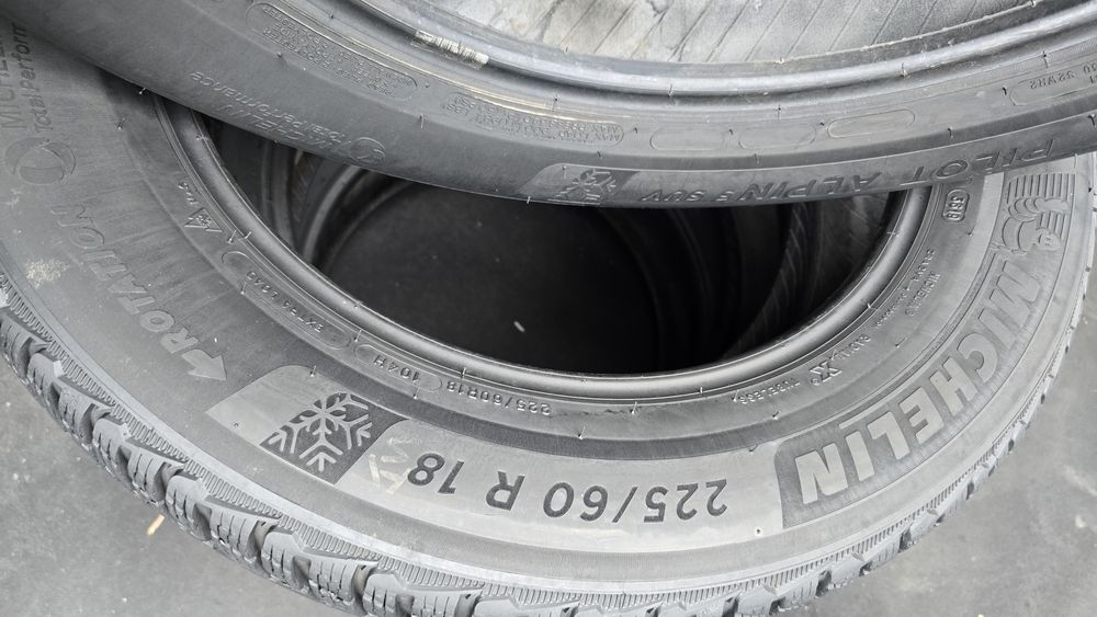 4 anvelope iarnă Michelin 225/60/18 - 7 mm