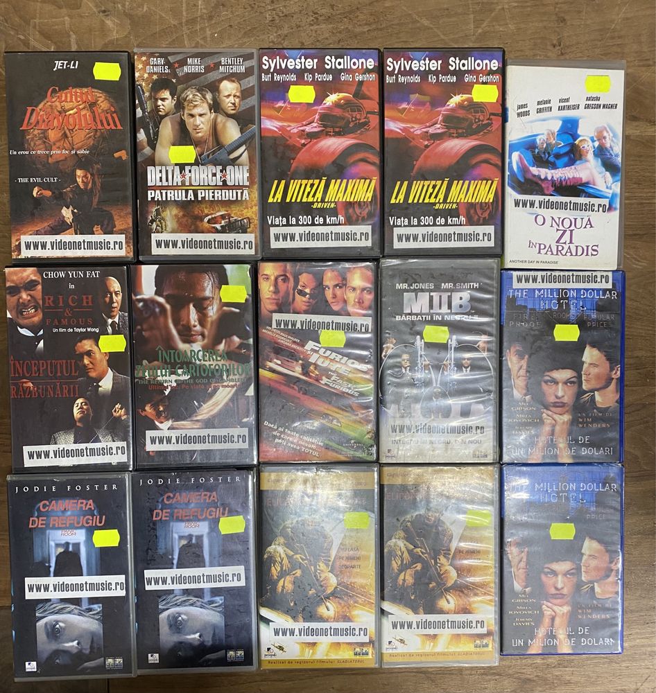 Casete video VHS, filme Acțiune, subtitrare limba română BOX 12-13-14