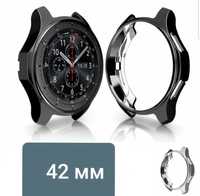 Черен / сребрист силиконов протектор Samsung Galaxy watch 42mm - TPU