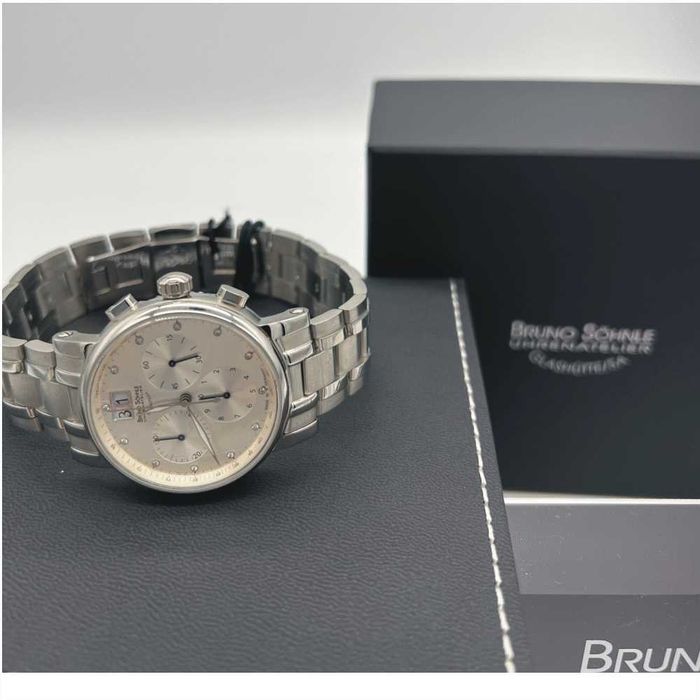 Ceas Bruno Sohnle dama, 12 diamante, carcasa 36mm, produs in Germania