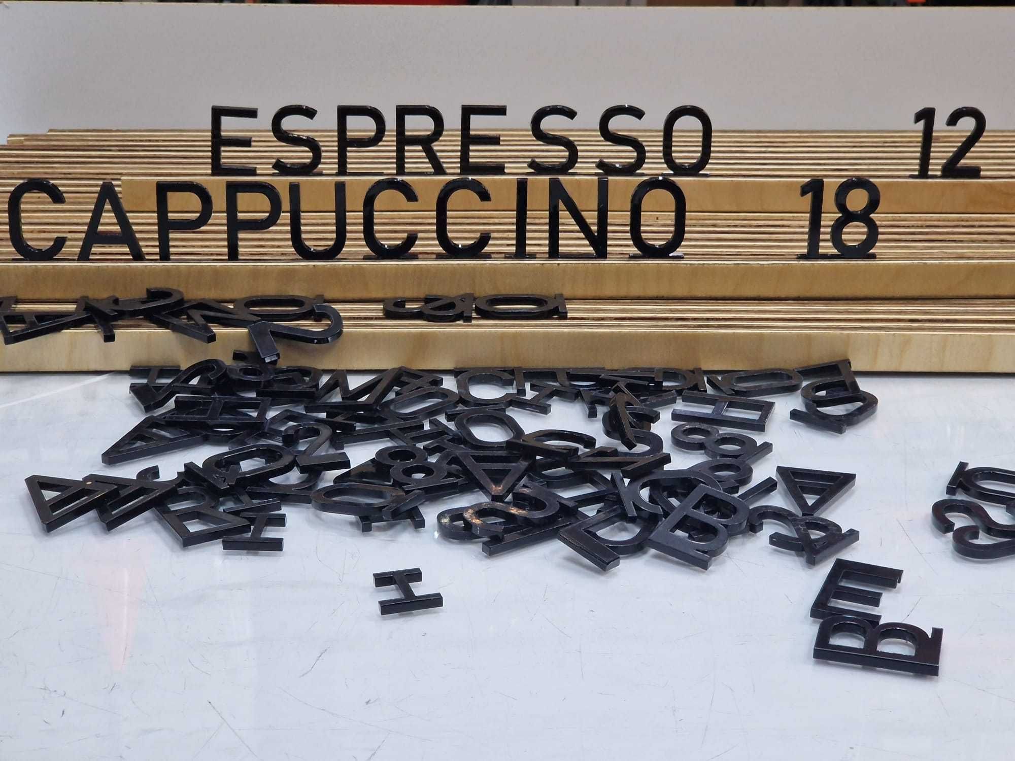 Litere meniu bar la comanda