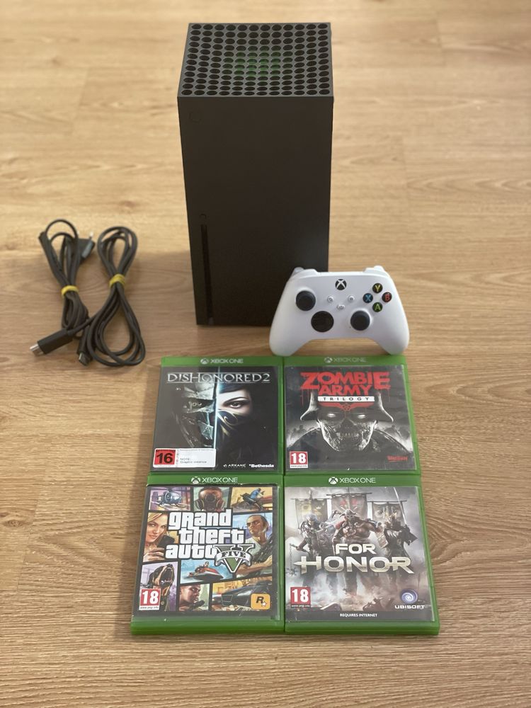 Consola XBOX SERIES X +Controller + jocuri!mic Defect