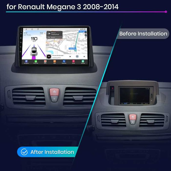 Navigatie Dedicata Renault Megane 3 (2008-2015), Fluence, BT, Carplay