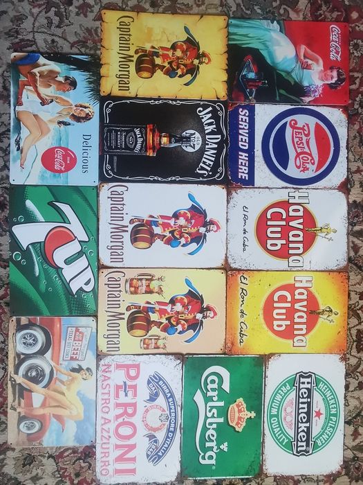 Reclame retro Tablii metalice