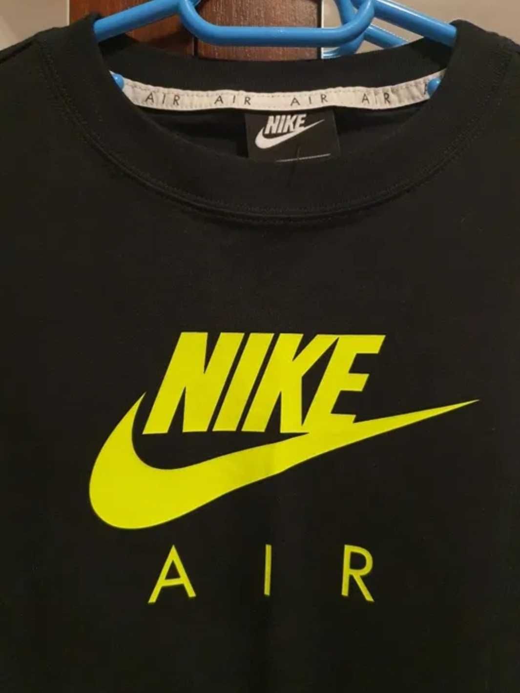 Tricou Nike air negru - verde neon, M