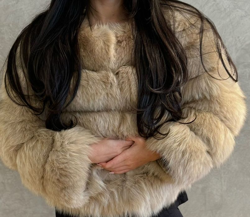 Дамско палто от естествен косъм