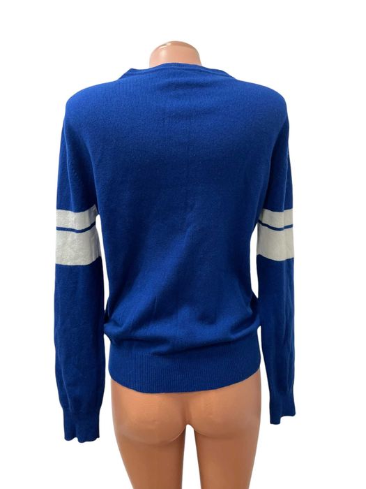 HOSBJERG размер S / M дамски кашмирен пуловер 100% КАШМИР син