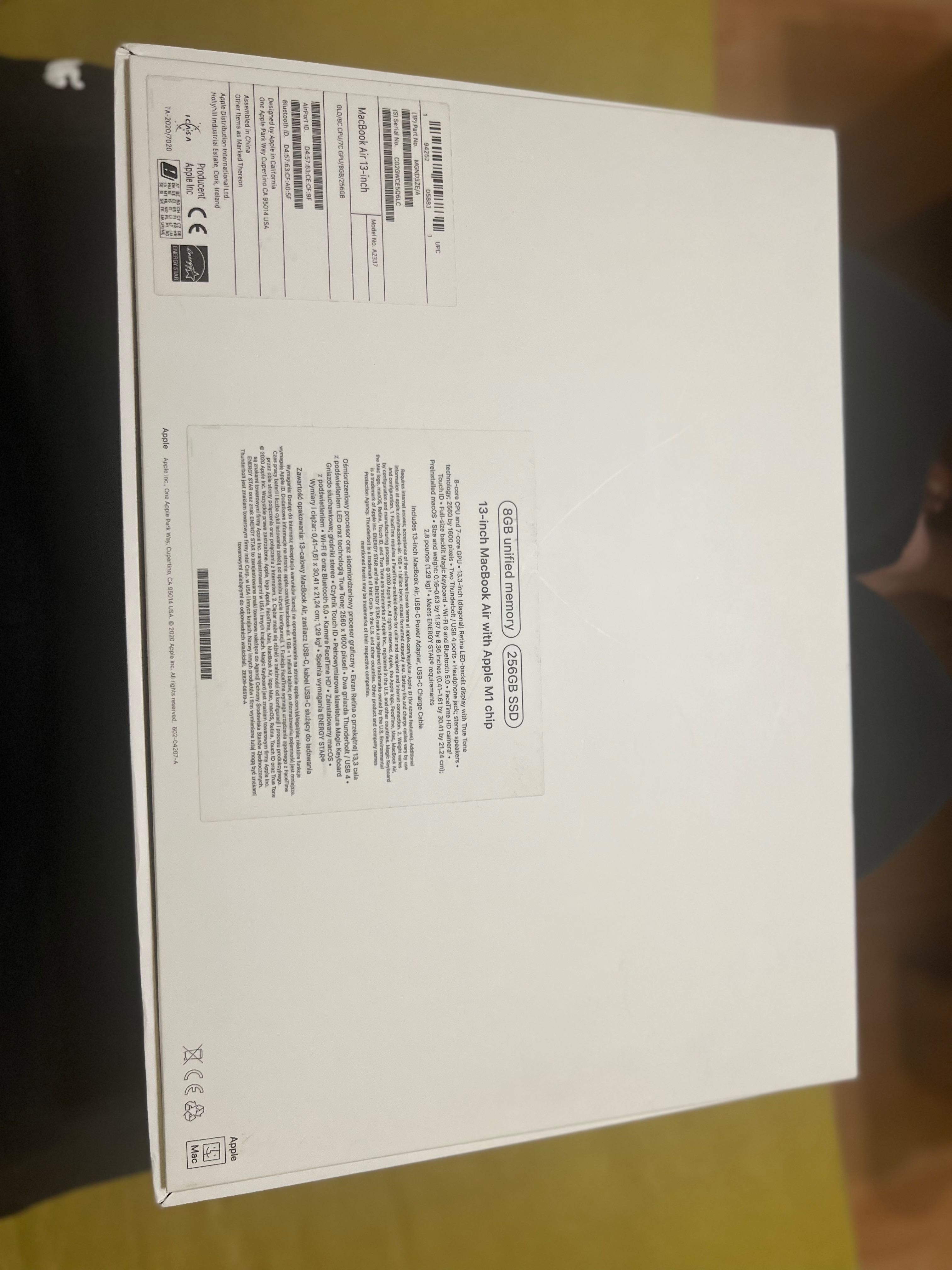 Лаптоп Apple 13.3" MacBook Air, 8GB, 256GB, Gold