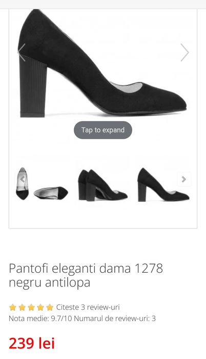 Pantofi Marelbo piele naturală 36