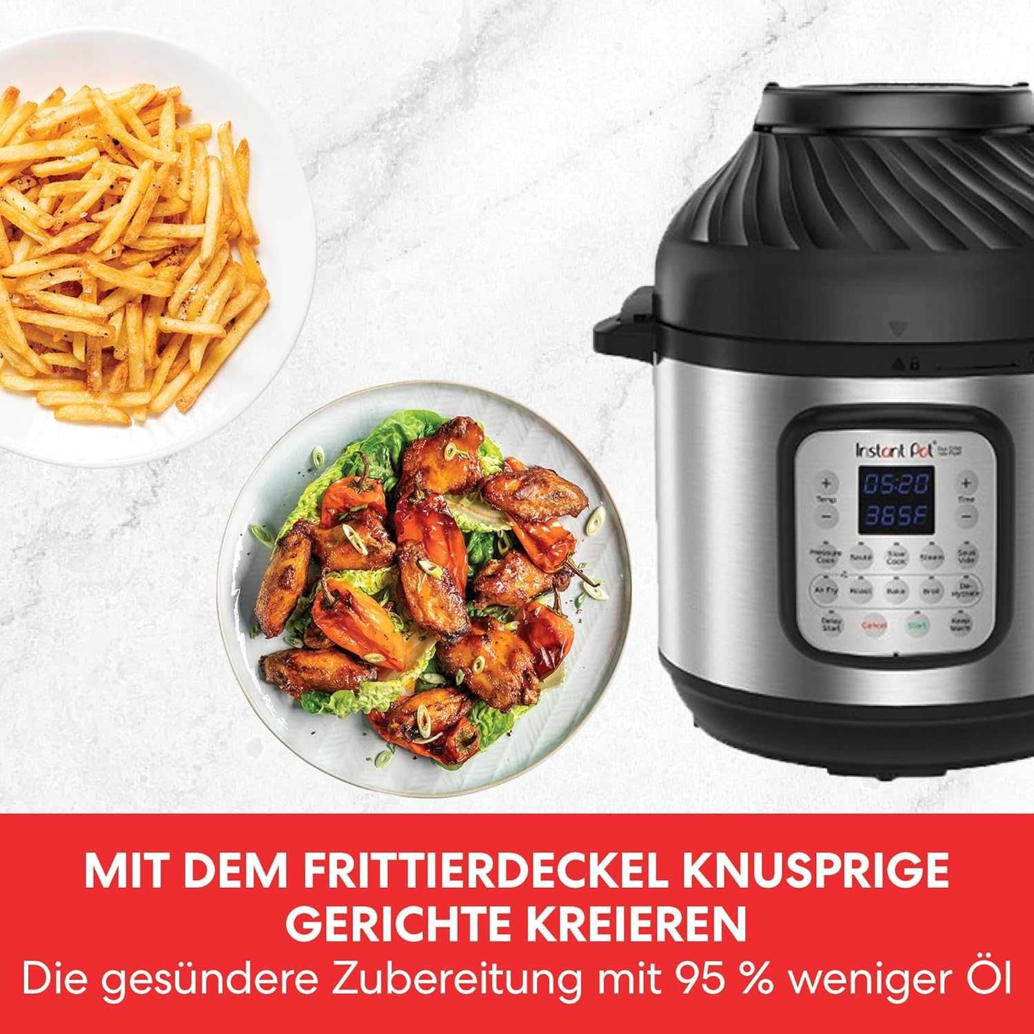 Мултикукър и фритюрник с горещ въздух Instant Pot Duo Crisp 11в1, 5.7L