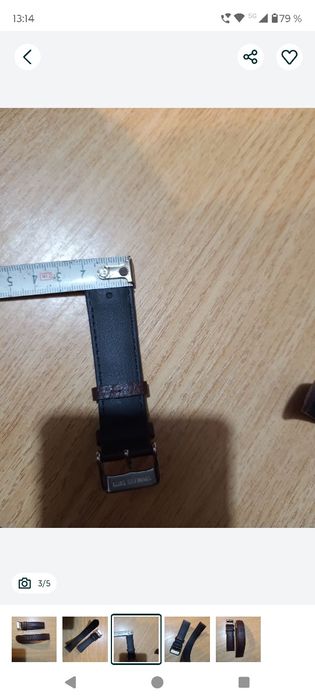 Curea ceas piele maro noua 20 mm