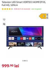 Televizor LED Smart VORTEX, Full HD, 109cm